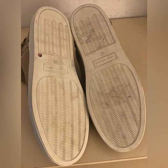 Zara Women beige suede platform sneaker booties US 10 - Picture 6 of 12